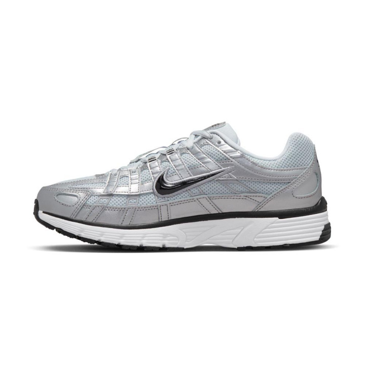 Nike Pegasus P-6000 Bianco Argento Nero - Sneakers Donna
