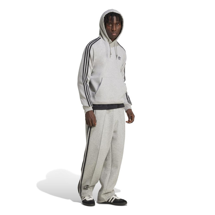 ADIDAS Originals 3-Stripes Felpa Con Cappuccio Grigio Uomo