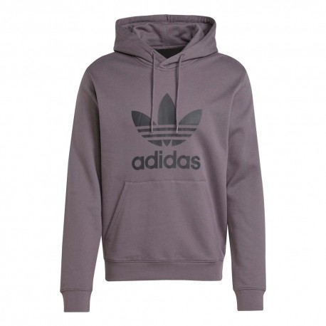 ADIDAS Originals Trefoil Felpa Con Cappuccio Grigio Uomo