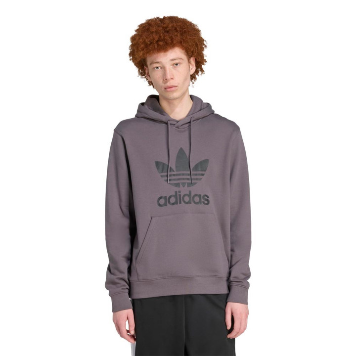 ADIDAS Originals Trefoil Felpa Con Cappuccio Grigio Uomo