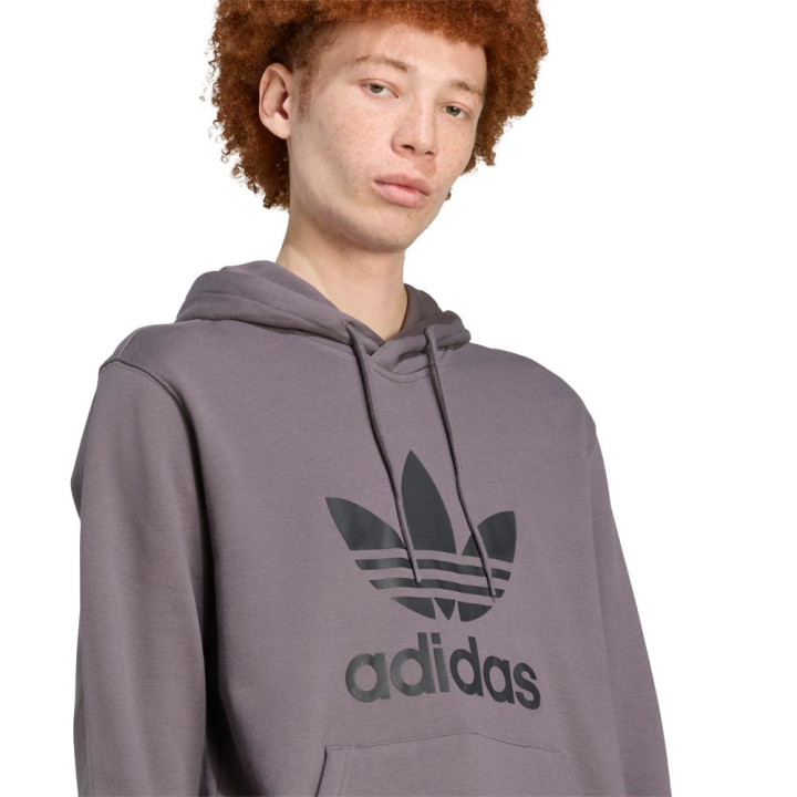 ADIDAS Originals Trefoil Felpa Con Cappuccio Grigio Uomo