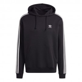 3-Stripes Felpa Con Cappuccio nero