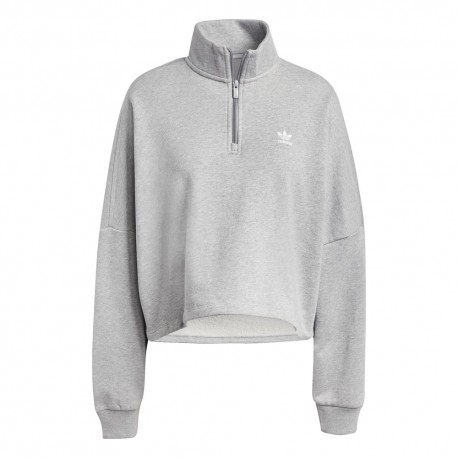 ADIDAS Originals Ess Felpa Con Cerniera Grigio Donna