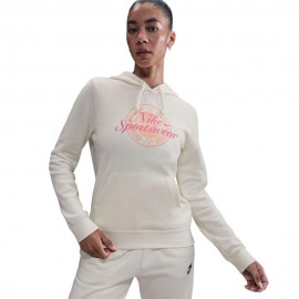 Sportswear Club Felpa Con Cappuccio bianco