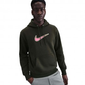 Sportswear Club Felpa Con Cappuccio Varsity nero