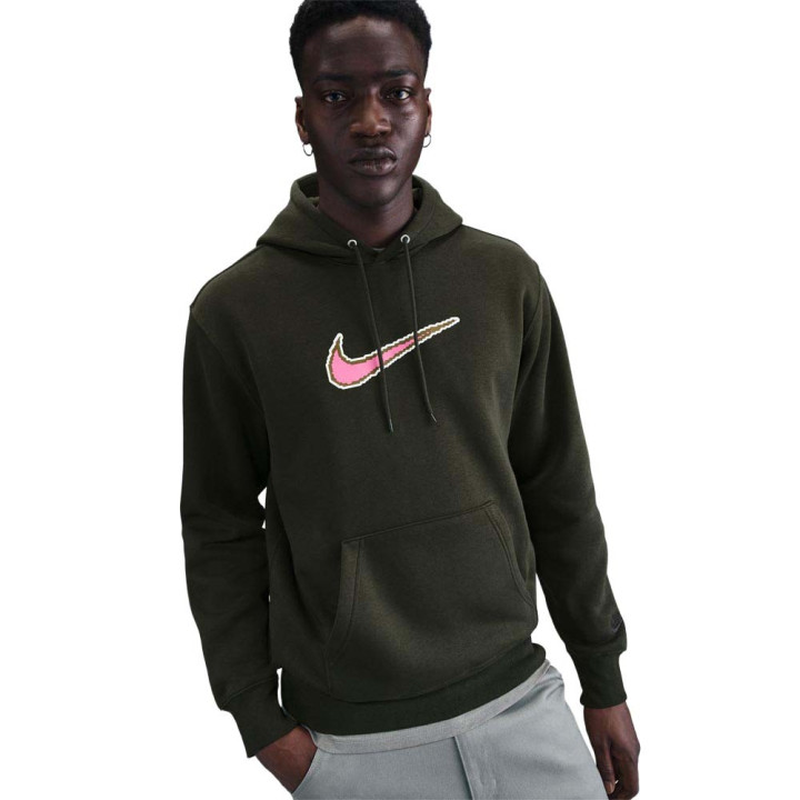 Nike Sportswear Club Felpa Con Cappuccio Varsity Nero Uomo