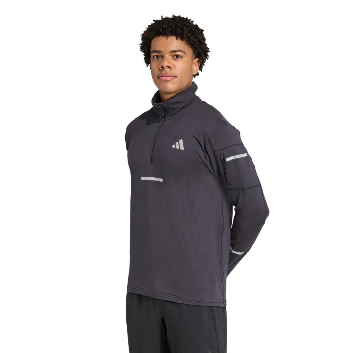 ADIDAS Maglia Running Adi365 Climawarm Nero Uomo