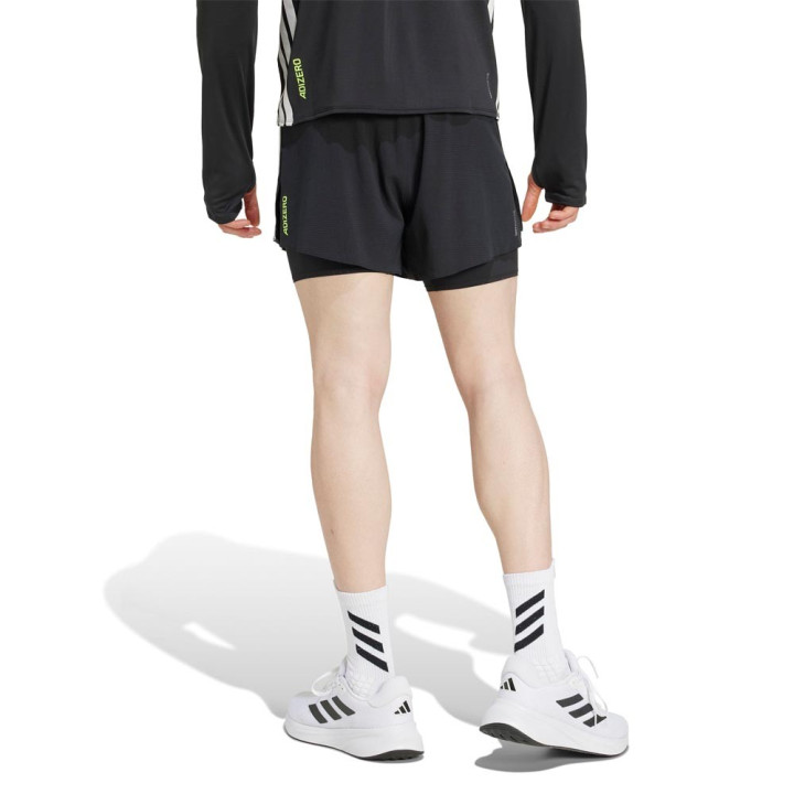 ADIDAS Pantaloncini Running Adizero 2In1 Nero Uomo