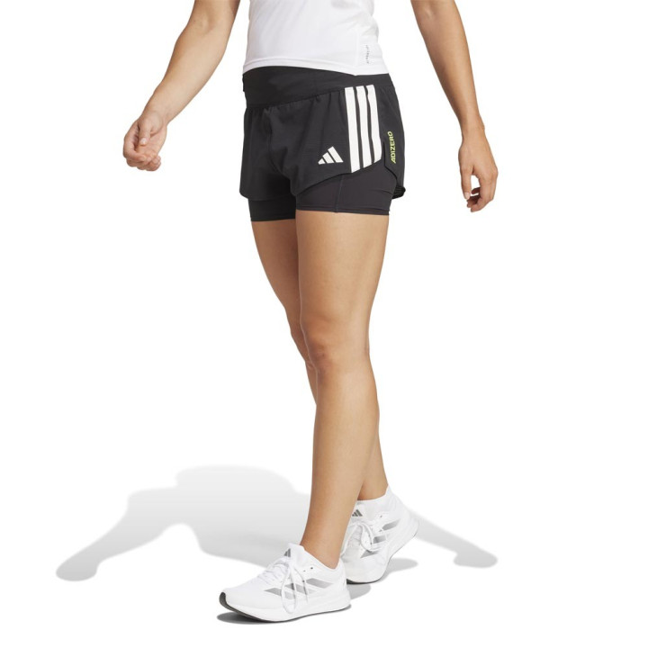 ADIDAS Pantaloncini Running Adizero 2In1 Nero Donna