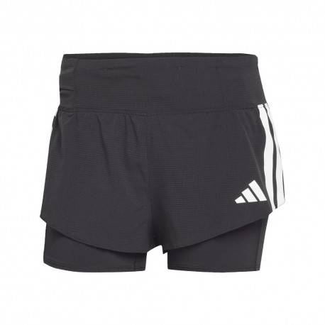 ADIDAS Pantaloncini Running Adizero 2In1 Nero Donna