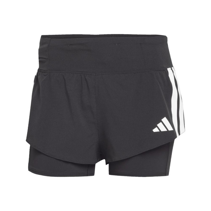 ADIDAS Pantaloncini Running Adizero 2In1 Nero Donna