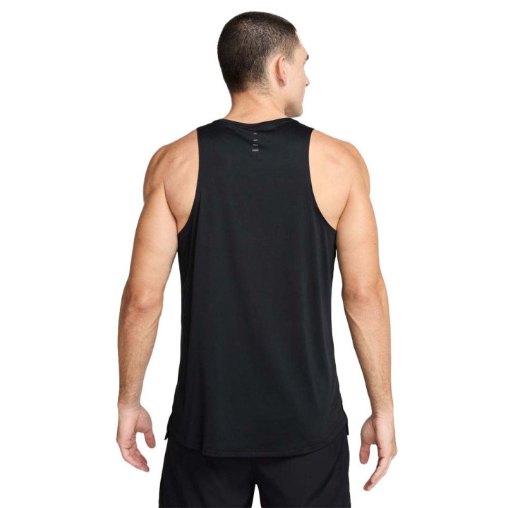 Nike Canotta Running Stride Nero Argento Uomo