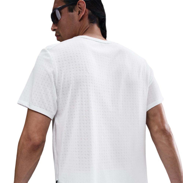 Nike T-Shirt Running Miler Breathe Sum Bianco Argento Uomo
