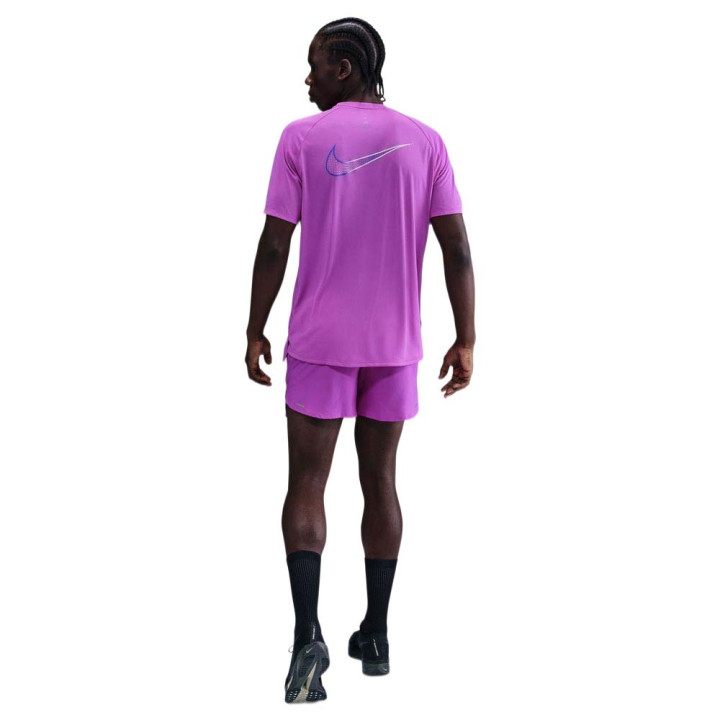 Nike Pantaloncini Running Stride Purple Nero Uomo