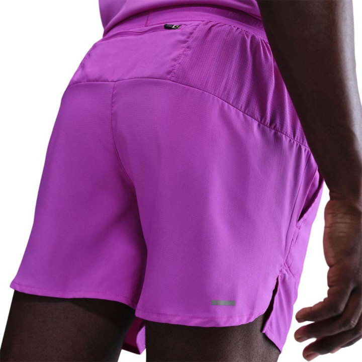 Nike Pantaloncini Running Stride Purple Nero Uomo