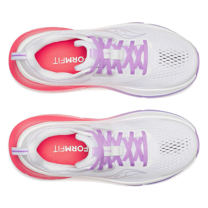 Saucony Guide 18 Bianco Crocus - Scarpe Running Donna