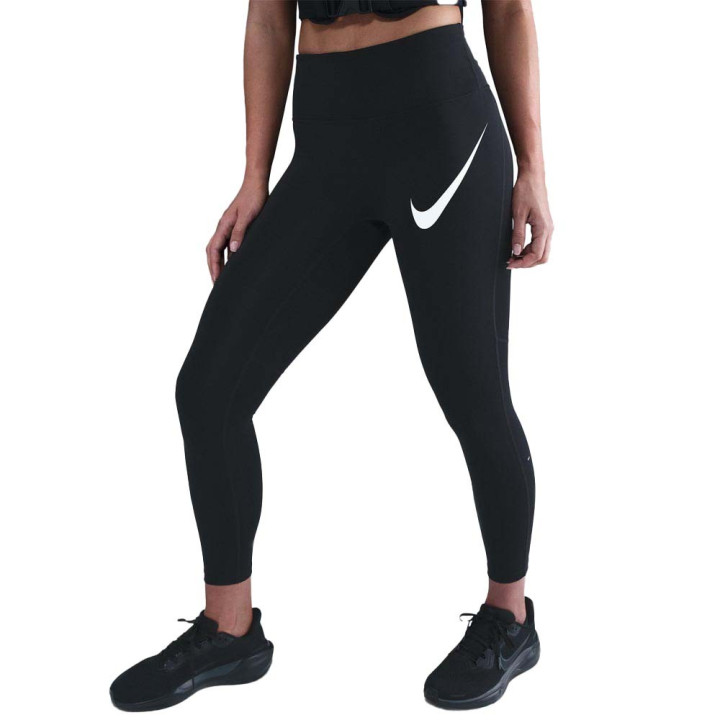 Nike Tight 7 8 Tempo Swoosh Run Nero Argento Donna