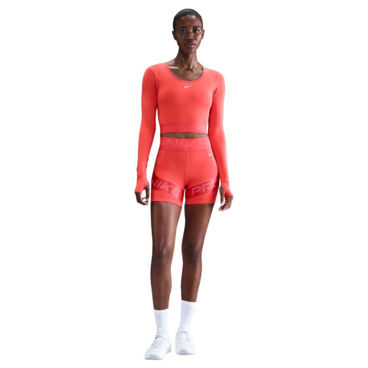 Nike Pro Maglia Palestra Sculpt Rosso Donna