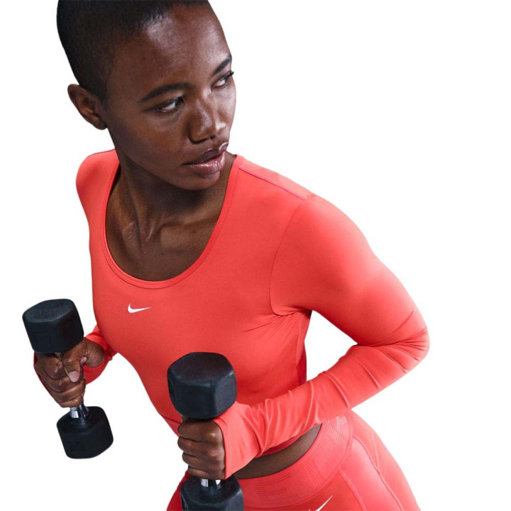 Nike Pro Maglia Palestra Sculpt Rosso Donna