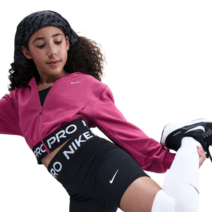 Nike Pro Felpa Palestra Fuxia Bambina