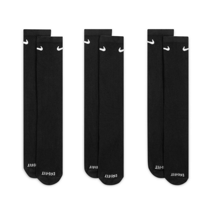 Nike Calze Palestra Tris Pack Logo Nero
