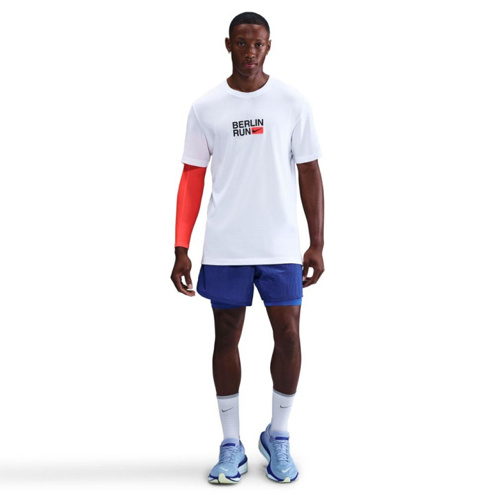 Nike T-Shirt Running City Marathon Dri-Fit Bianco Bright Crimson Uomo