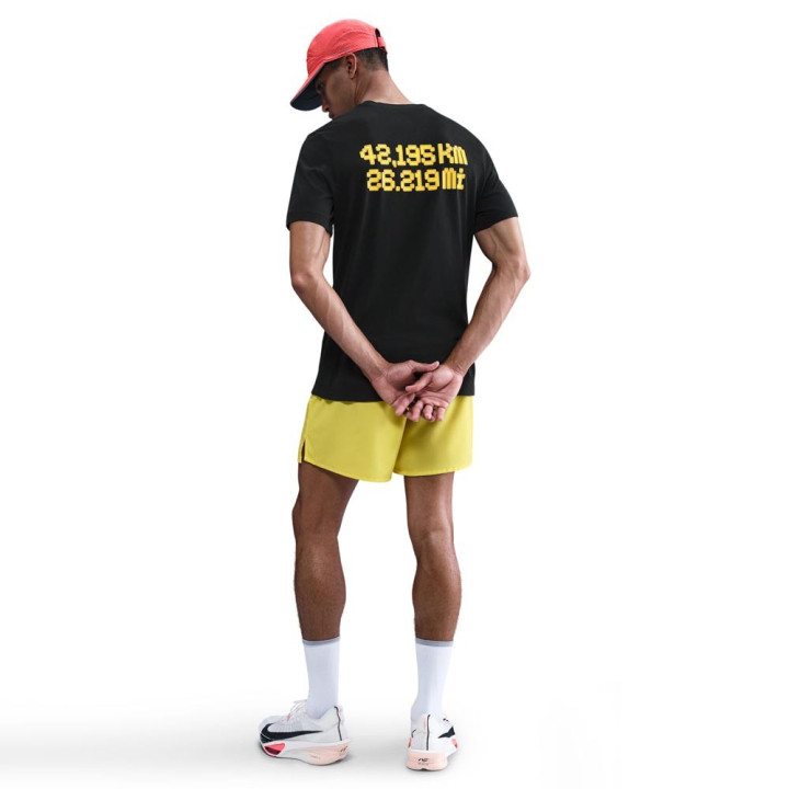 Nike T-Shirt Running City Marathon Dri-Fit Nero Lightening Uomo
