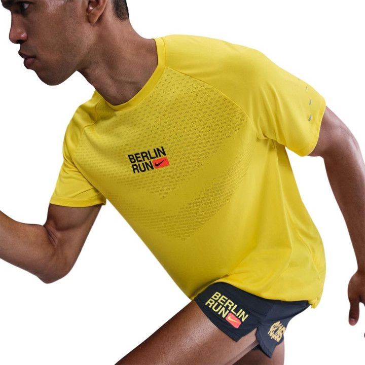 Nike T-Shirt Running City Marathon Stride Ss Lightening Lightening Uomo