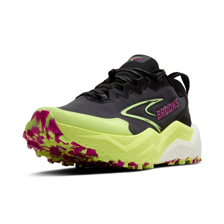 Brooks Caldera 8 Grigio Nero Lime - Scarpe Trail Running Donna