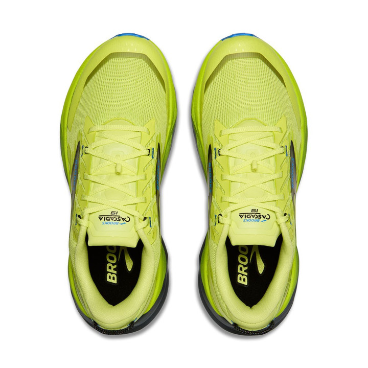 Brooks Cascadia 19 Sunny Lime Nero Blue - Scarpe Trail Running Uomo