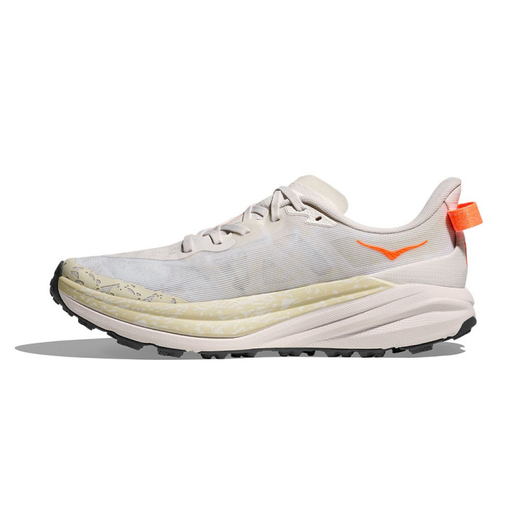 Hoka Speedgoat 6 Bianco Neon Tangerine - Scarpe Trail Running Uomo