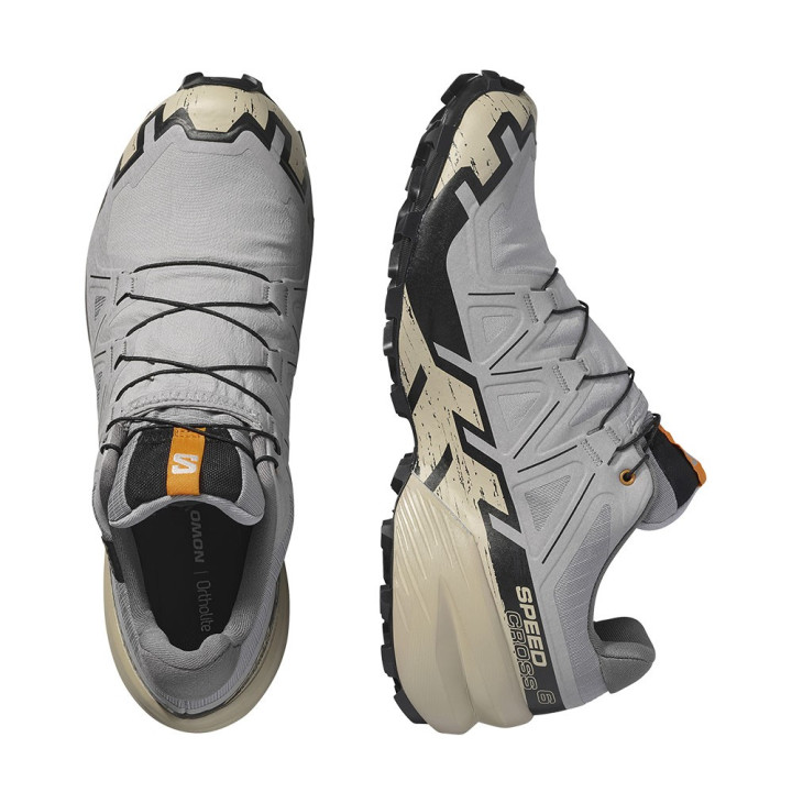 Salomon Speedcross 6 GORE-TEX Gull Bianco Pepper Nero - Scarpe Trail Running Uomo