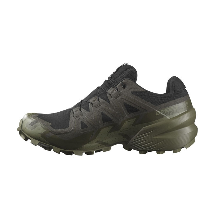 Salomon Speedcross 6 GORE-TEX Nero Peat Deep Lichen Verde - Scarpe Trail Running Uomo