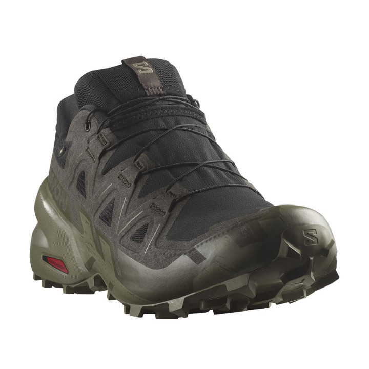 Salomon Speedcross 6 GORE-TEX Nero Peat Deep Lichen Verde - Scarpe Trail Running Uomo