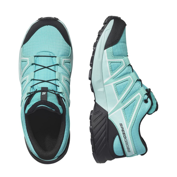 Salomon Speedcross Waterproof Azzurro Nero Iced Aqua - Scarpe Trail Running Bambino