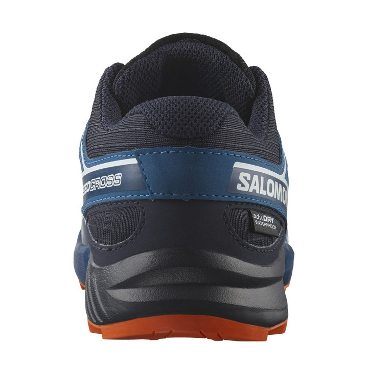Salomon Speedcross Waterproof Navy Blu Dark Rosso - Scarpe Trail Running Bambino