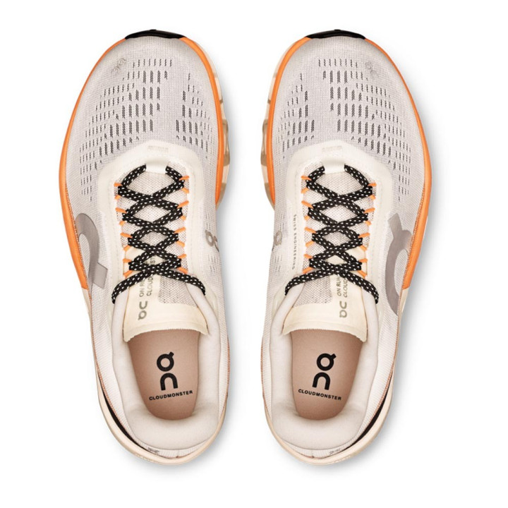 On Cloudmonster 2 Ivory Tangerine - Scarpe Running Donna