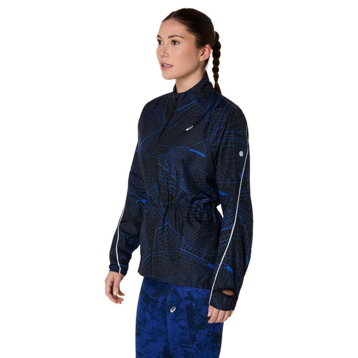 Asics Giacca Running Road Packable Lite-Show Performance Nero Dark Donna