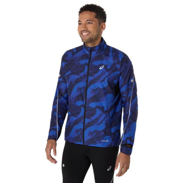 Asics Giacca Running Road Packable Lite-Show Performance Nero Dark Uomo