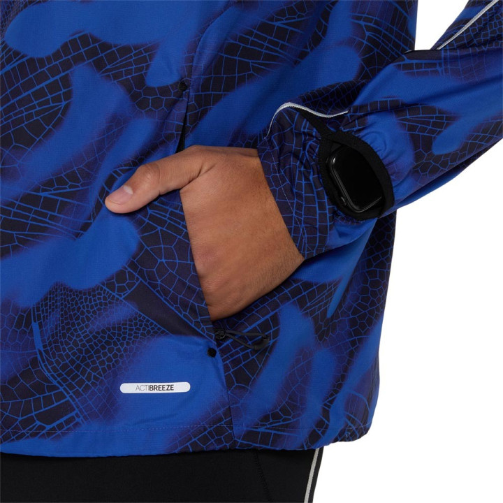 Asics Giacca Running Road Packable Lite-Show Performance Nero Dark Uomo