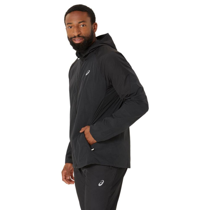 Asics Giacca Running Road Packable Performance Nero Uomo