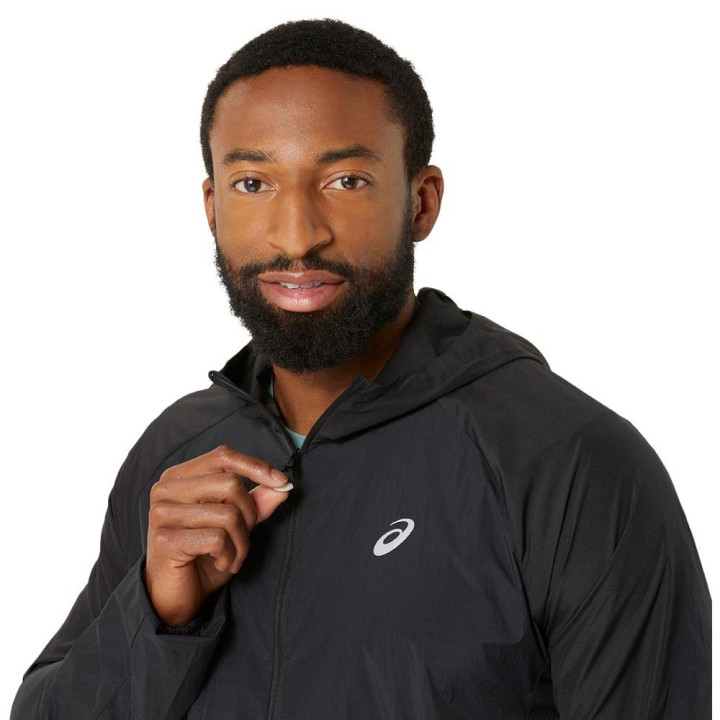 Asics Giacca Running Road Packable Performance Nero Uomo