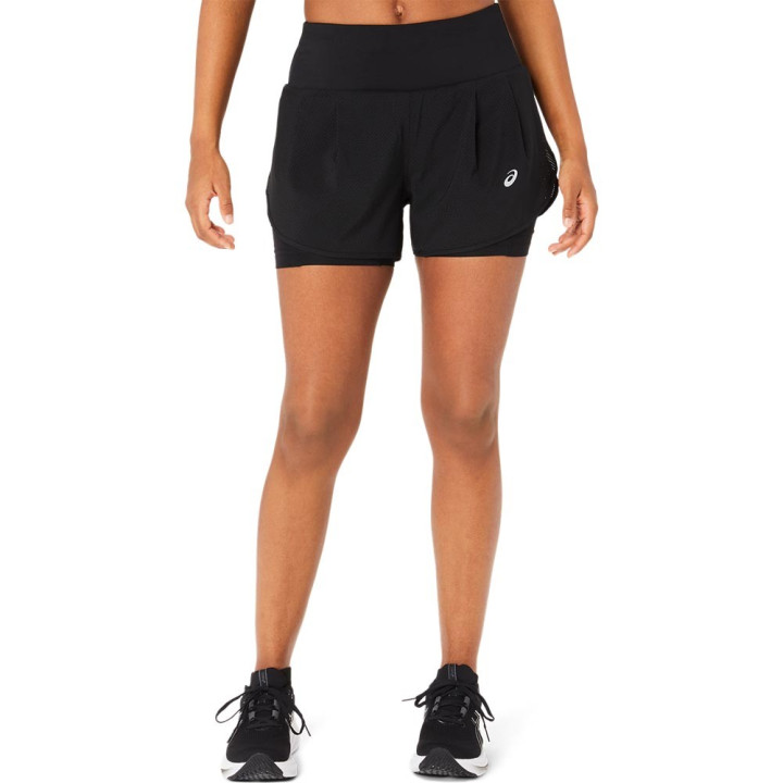 Asics Pantaloncini Running Road 2In1 3,5" Performance Nero Donna
