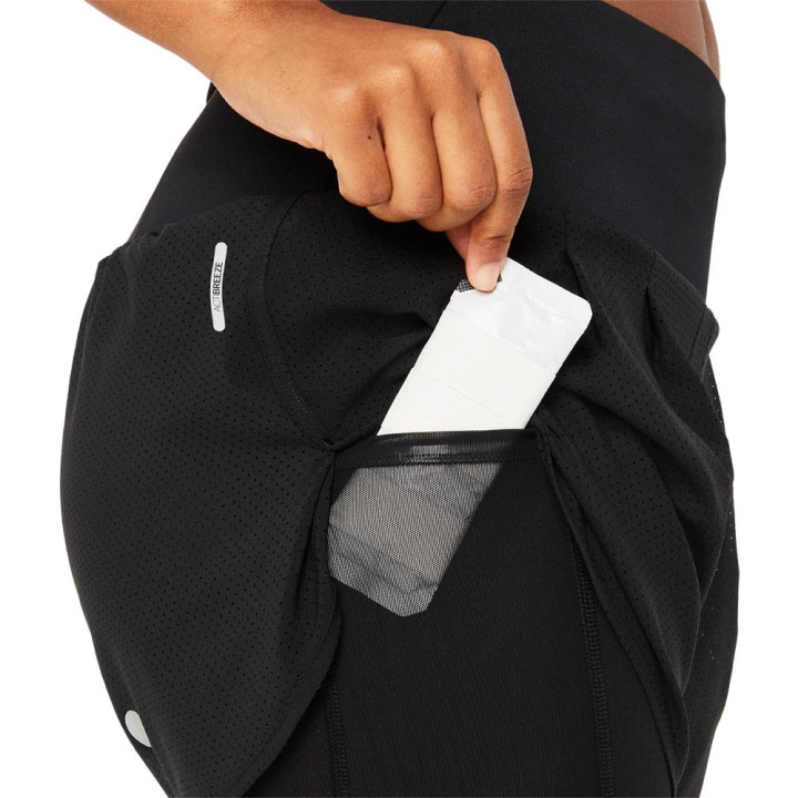 Asics Pantaloncini Running Road 2In1 3,5" Performance Nero Donna