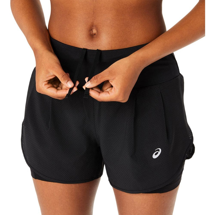 Asics Pantaloncini Running Road 2In1 3,5" Performance Nero Donna