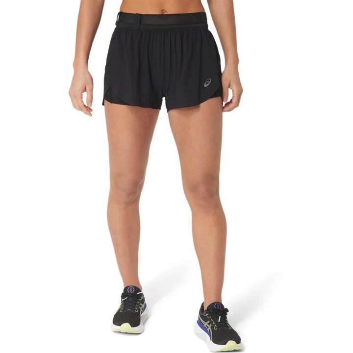 Asics Pantaloncini Running Split Metarun Performance Nero Donna