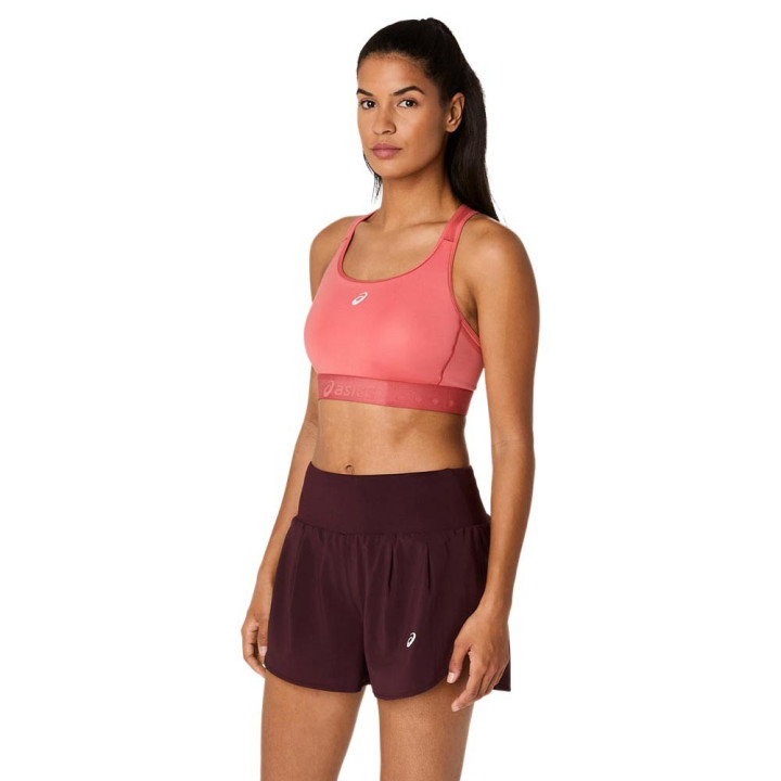 Asics Reggiseno Sportivo Road Compression Dark Rosa Clay Donna
