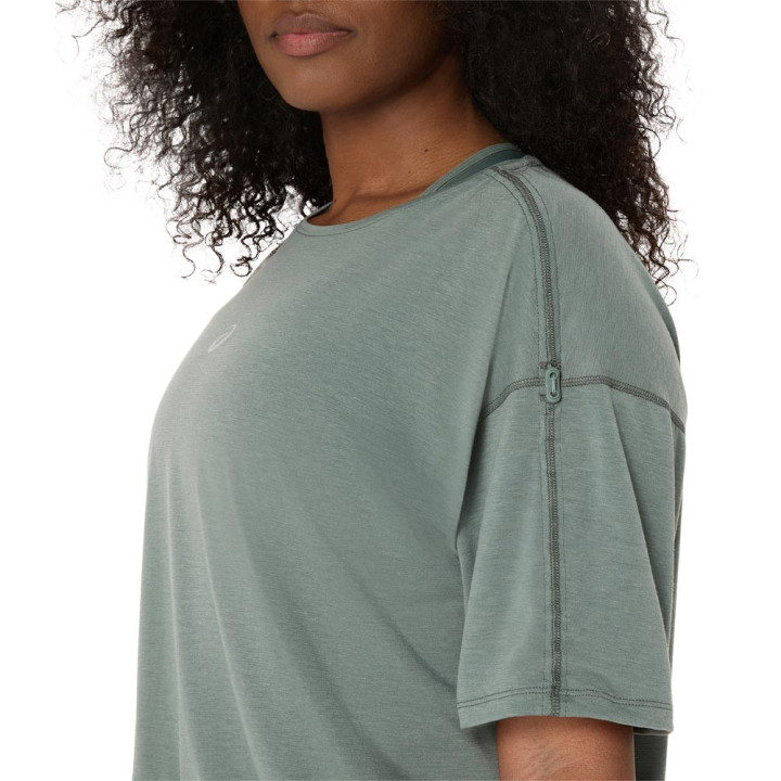 Asics T-Shirt Running Nagino Run Adjustable Monument Blue Donna