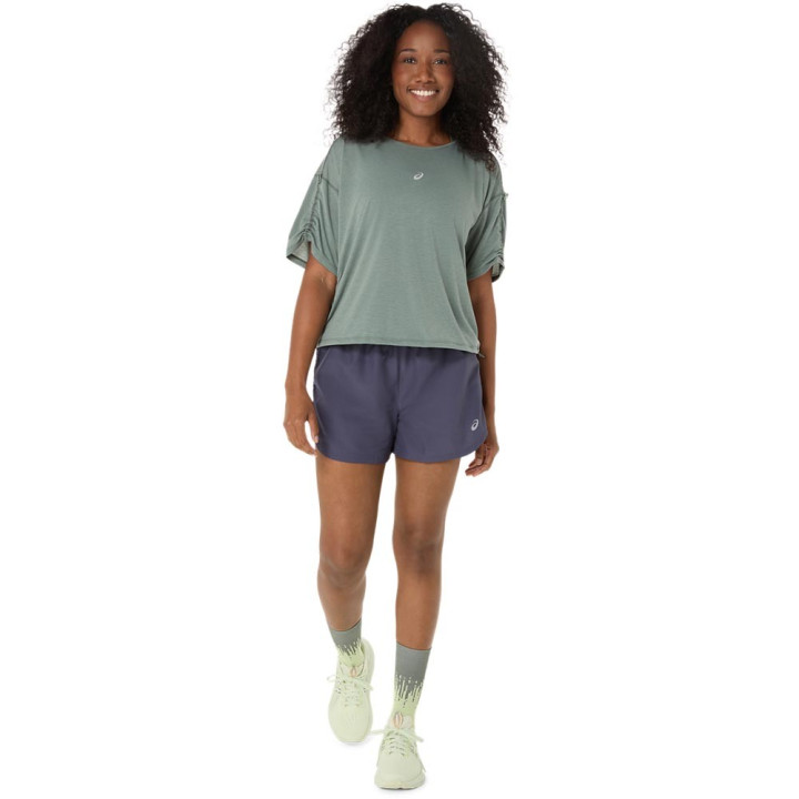 Asics T-Shirt Running Nagino Run Adjustable Monument Blue Donna