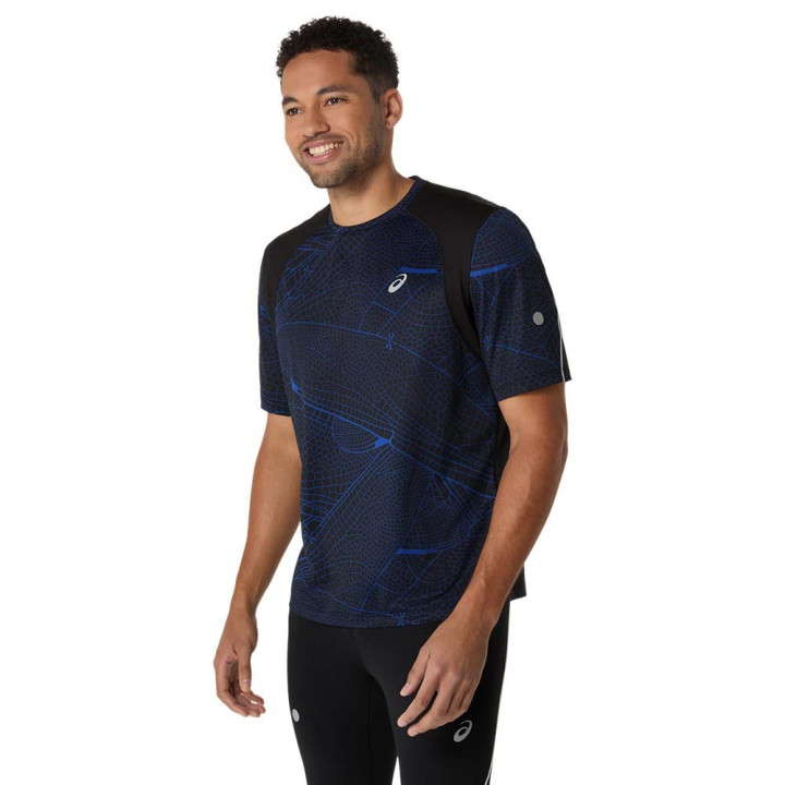 Asics T-Shirt Running Road Lite-Show Performance Nero Uomo